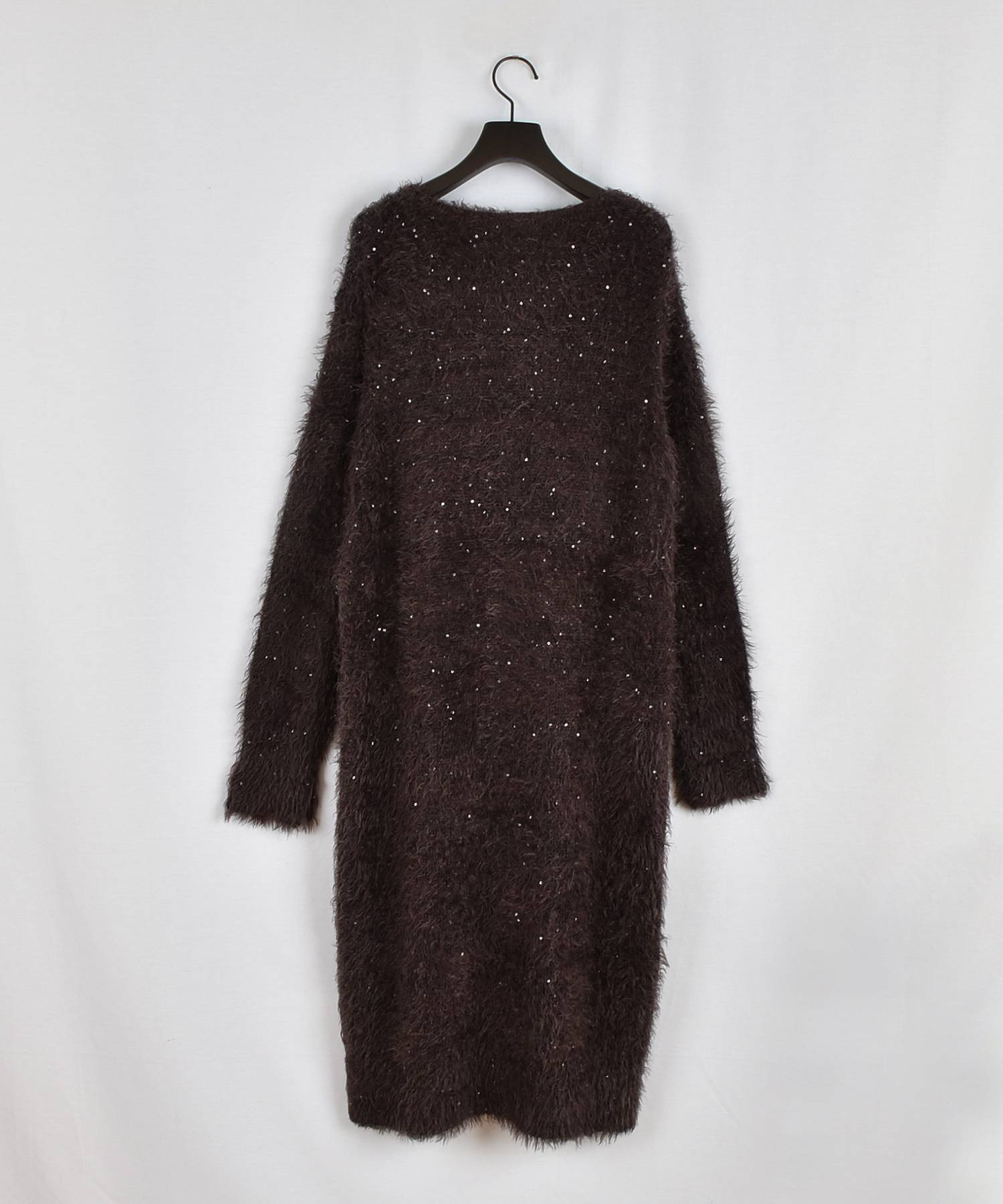 Lサイズ シャギーモールスパンコールワンピース Moga モガ Bigi Outlet ビギアウトレット 公式オンラインストア