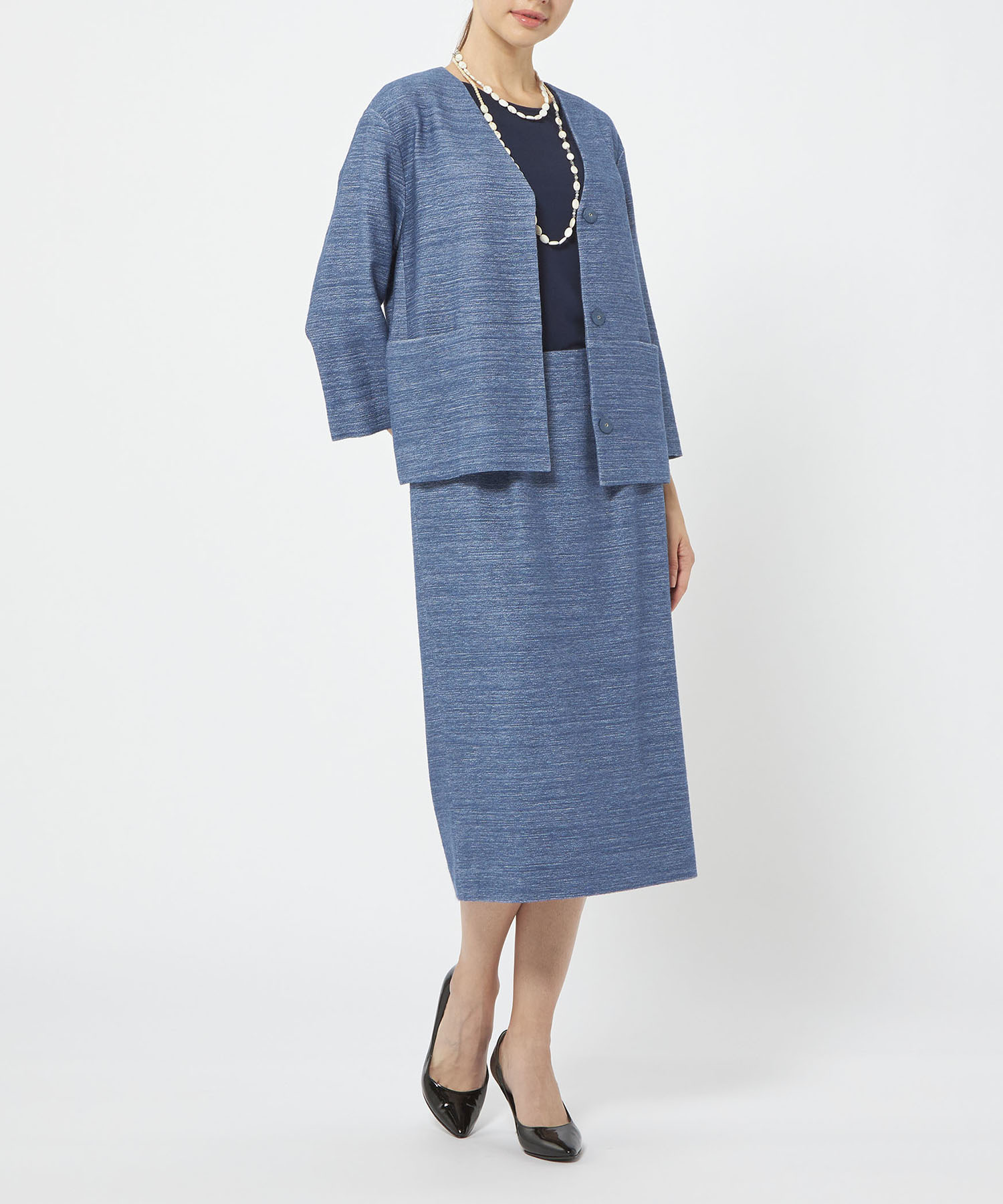 正規取扱店 Yoshe イナバヨシエ デニムワンピース ブルーデニム 美品 Inaba ひざ丈ワンピース Labelians Fr