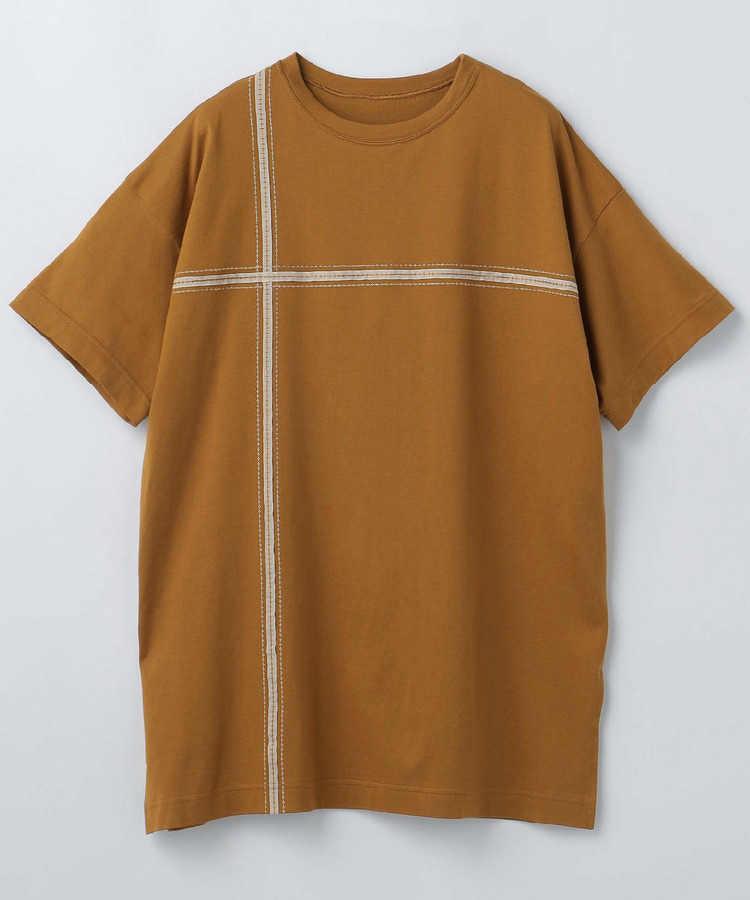 テープ刺繍Tシャツ 詳細画像 オレンジ