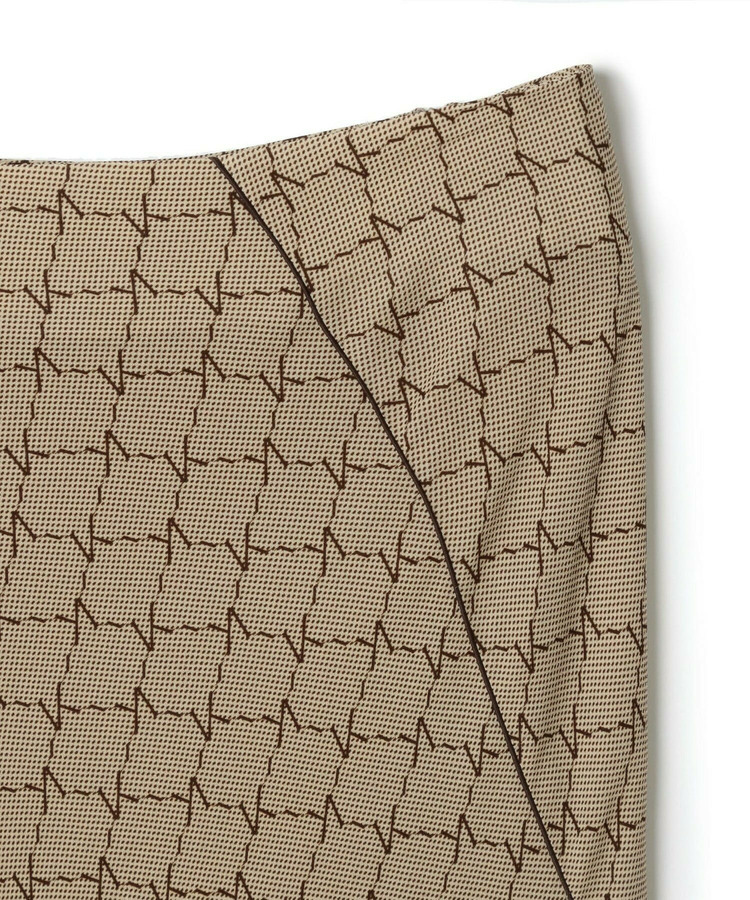 CUPRA GEORGETTE  MONOGRAM PRINT SPIRAL CUT SKIRT 詳細画像