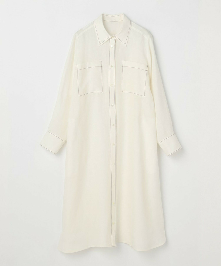 ヘンプシャンブレーロングシャツ 詳細画像