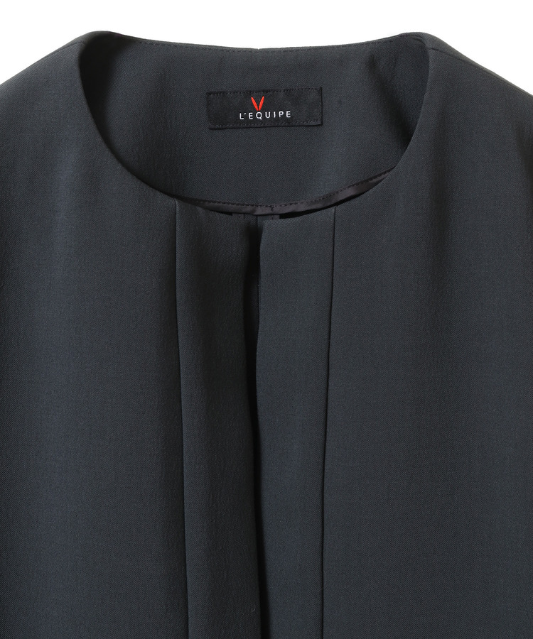 2重織ワッシャーノーカラージャケット 詳細画像 ブラック系その他