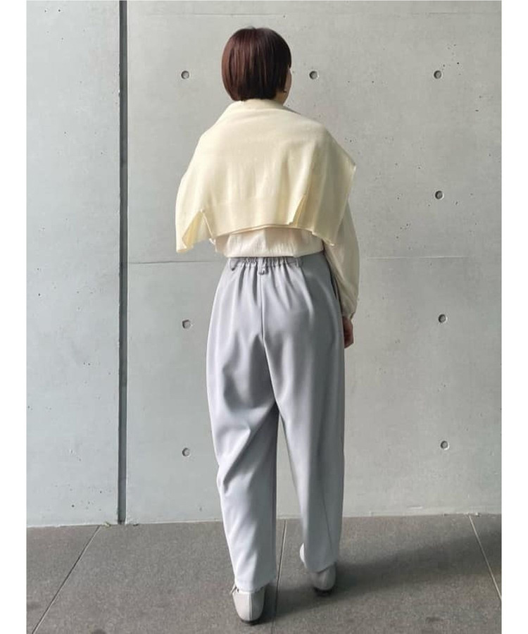 ダブルクロスワンタックテーパードパンツ 詳細画像