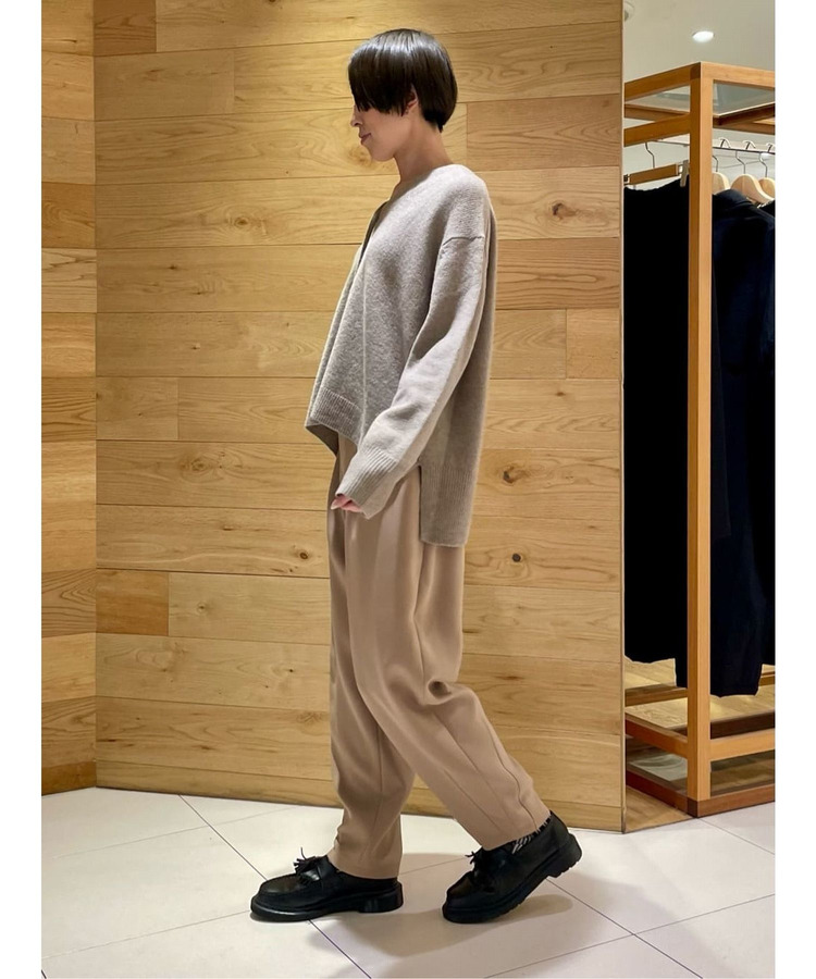 ダブルクロスワンタックテーパードパンツ 詳細画像