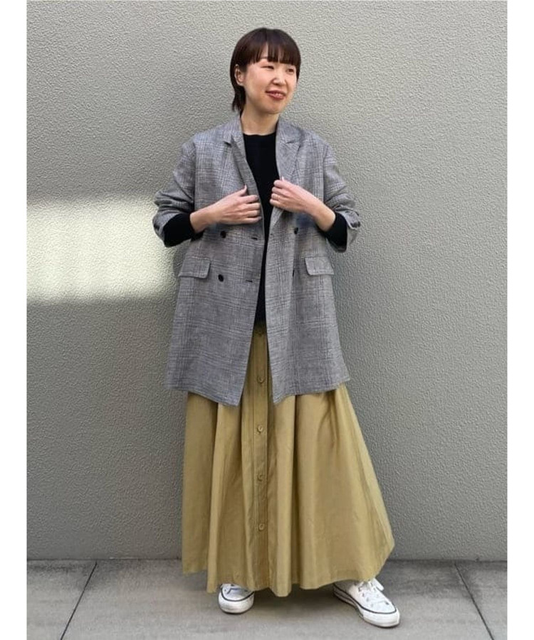 ライトモールスキンギャザーフレアーデザインスカート 詳細画像