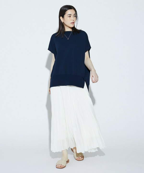 COTTON FITニットトップス 詳細画像