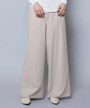 カシミヤ混フラノワイドパンツ