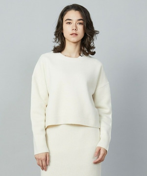 ［スタイリスト村山佳世子コラボ］ウールカシミヤクルーネックニット［セットアップ可能］