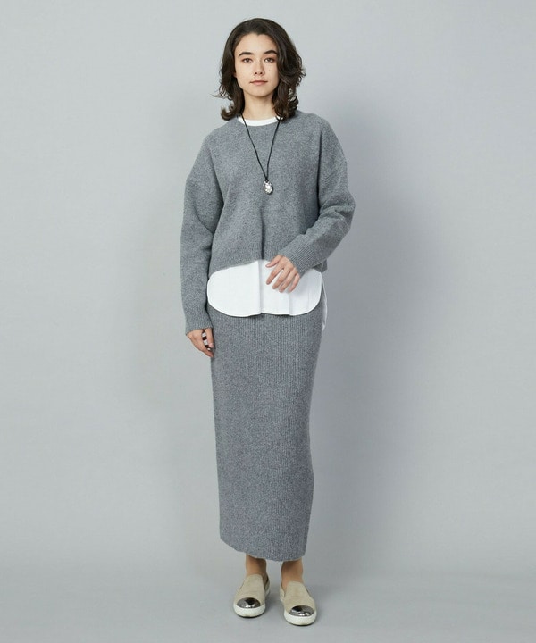 ［スタイリスト村山佳世子コラボ］ウールカシミヤクルーネックニット［セットアップ可能］ 詳細画像