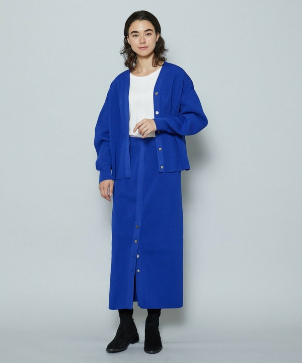 ポリエステルニットロングタイトスカート 詳細画像