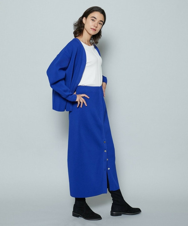 ポリエステルニットロングタイトスカート 詳細画像