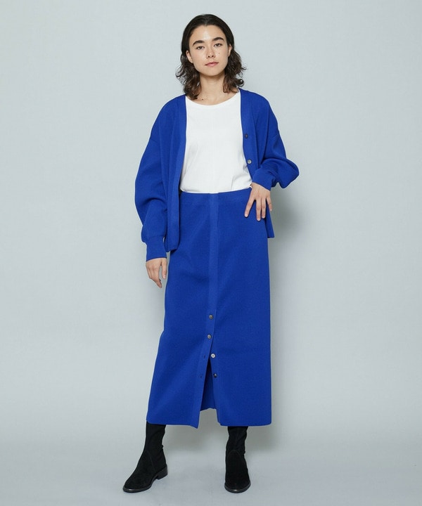 ポリエステルニットロングタイトスカート 詳細画像