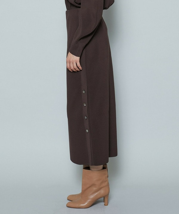 ポリエステルニットロングタイトスカート 詳細画像