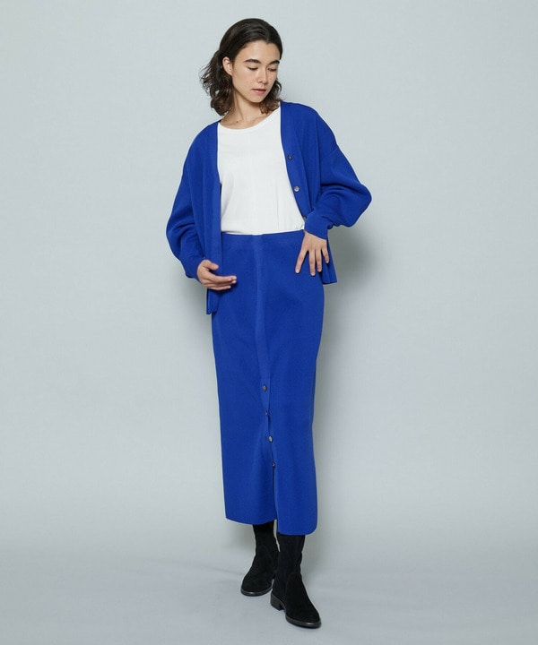 ポリエステルニットロングタイトスカート 詳細画像