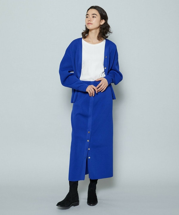 ポリエステルニットロングタイトスカート 詳細画像