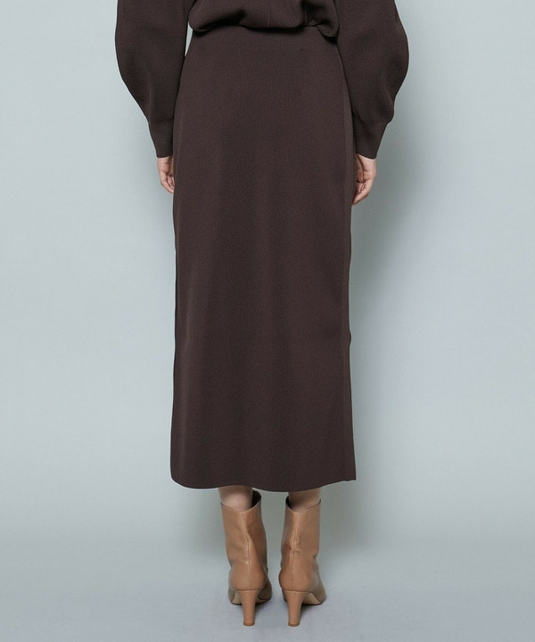 ポリエステルニットロングタイトスカート 詳細画像