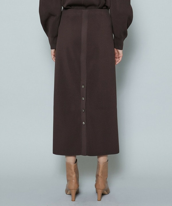 ポリエステルニットロングタイトスカート 詳細画像