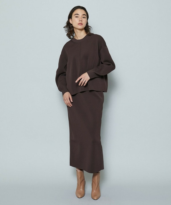 ポリエステルニットロングタイトスカート 詳細画像