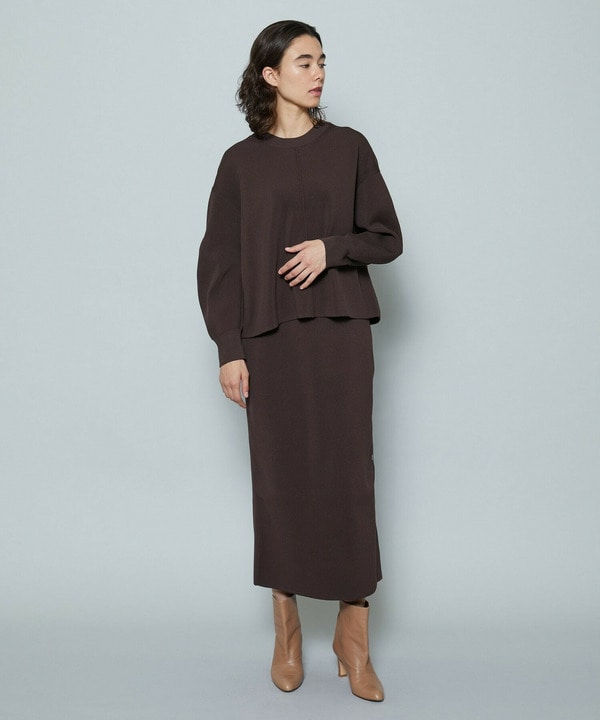 ポリエステルニットロングタイトスカート 詳細画像