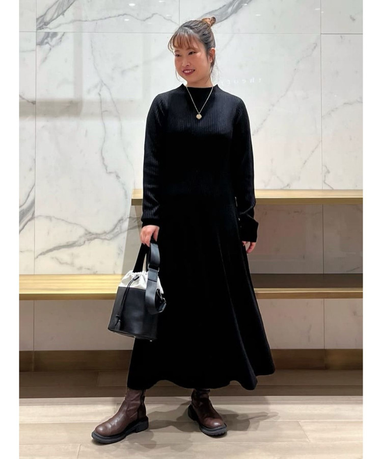 SEMI梳毛リブニットワンピース 詳細画像