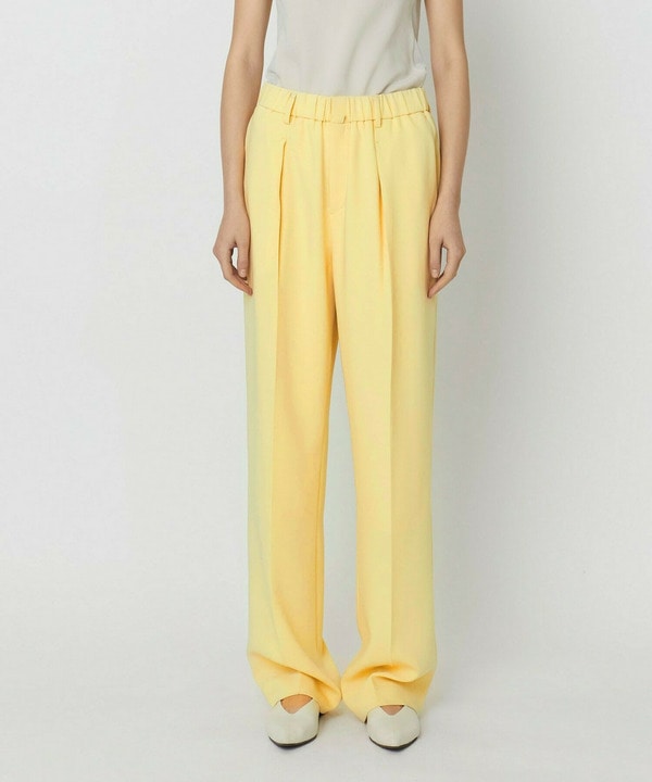 LIGHT DOUBLE CLOTH MODERN TROUSERS W/GATHER BELT 詳細画像