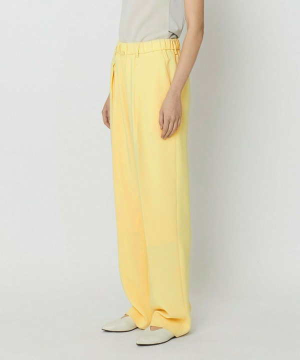 LIGHT DOUBLE CLOTH MODERN TROUSERS W/GATHER BELT 詳細画像