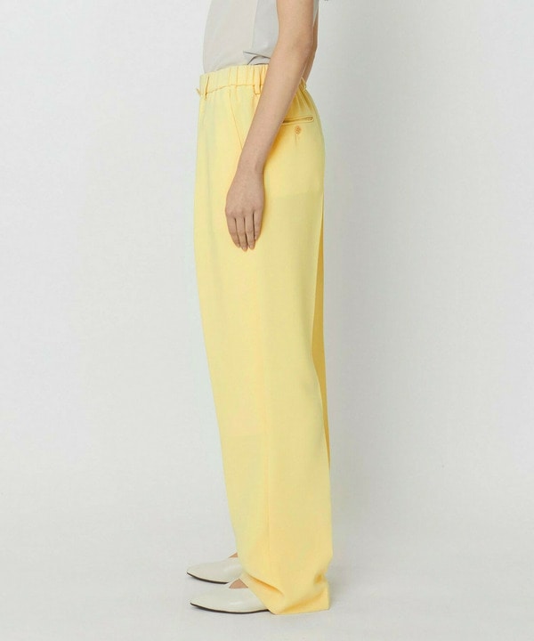 LIGHT DOUBLE CLOTH MODERN TROUSERS W/GATHER BELT 詳細画像