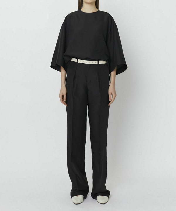 SILK HABUTAE WIDE MEN'S PANTS 詳細画像