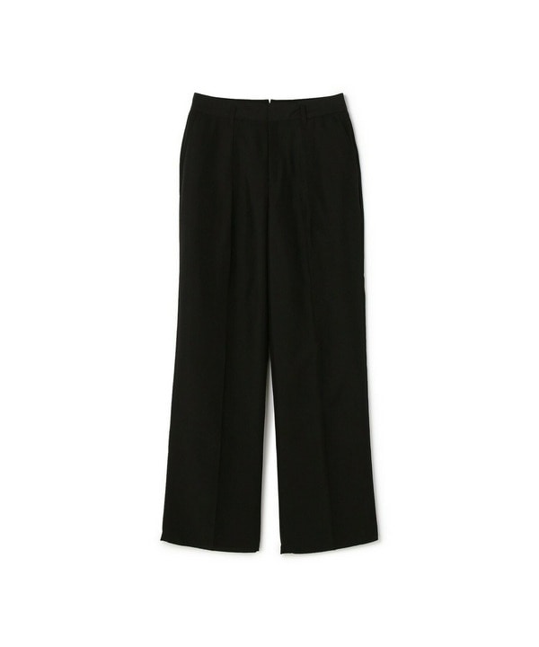 SILK HABUTAE WIDE MEN'S PANTS 詳細画像 ブラック