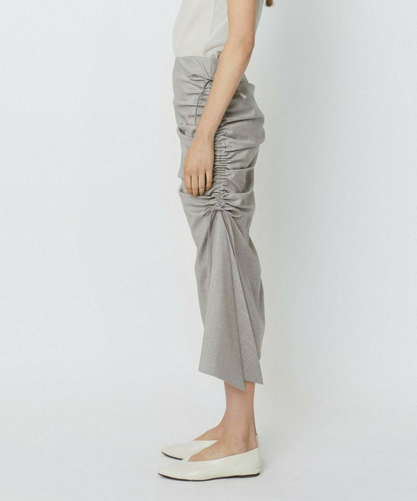 STRETCH WOOL RUFFLED SKIRT 詳細画像