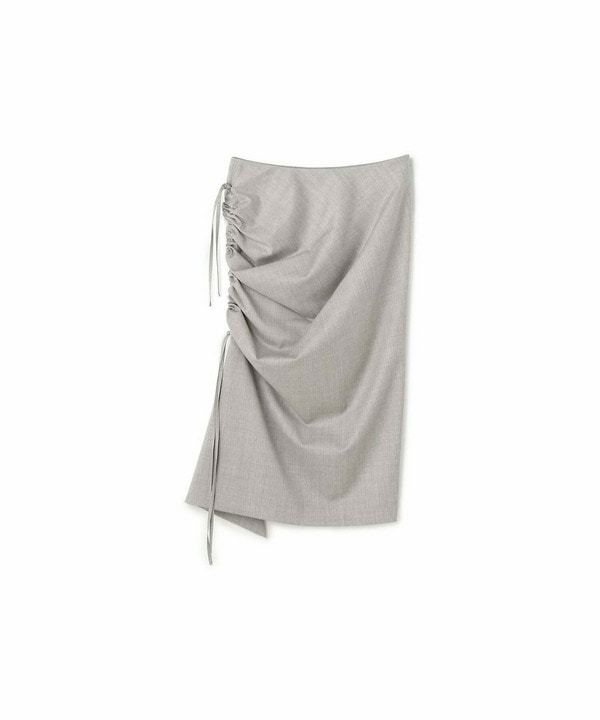 STRETCH WOOL RUFFLED SKIRT 詳細画像