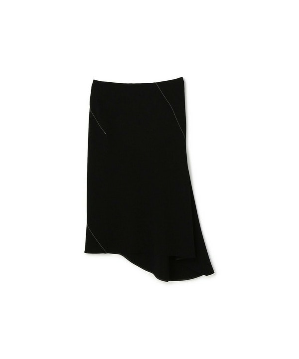 LIGHT DOUBLE CLOTH  “BIAS-CUT” “SPIRAL SEAMED” SKIRT 詳細画像 ブラック