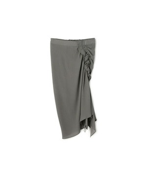CUPRA GEORGETTE RUFFLED SKIRT