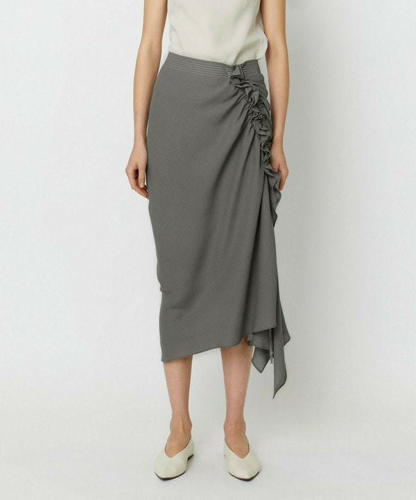 CUPRA GEORGETTE RUFFLED SKIRT 詳細画像