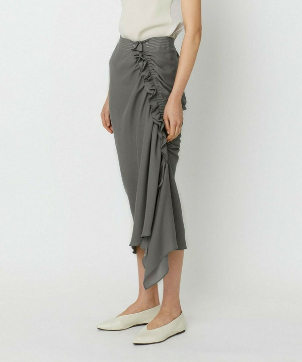 CUPRA GEORGETTE RUFFLED SKIRT 詳細画像
