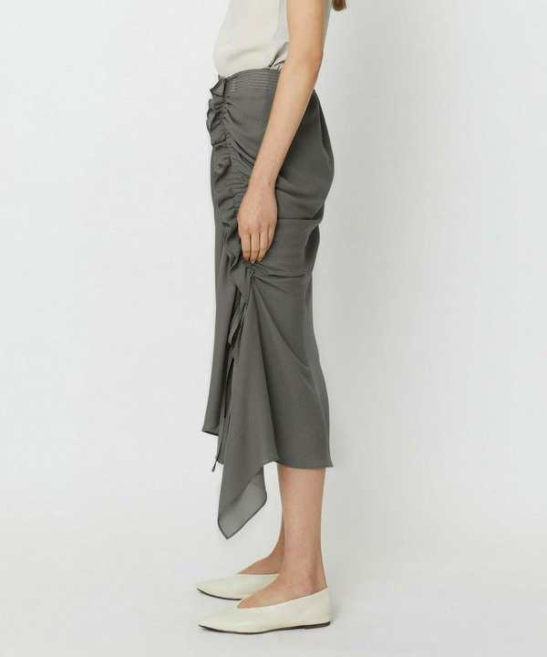 CUPRA GEORGETTE RUFFLED SKIRT 詳細画像