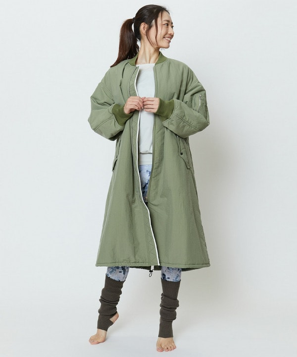 【定番】ロングMA-1/トップサーモ・吸湿発熱性・撥水加工 詳細画像 カーキ