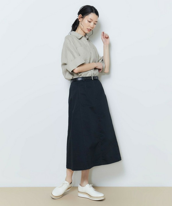 チノストレッチスカート 詳細画像