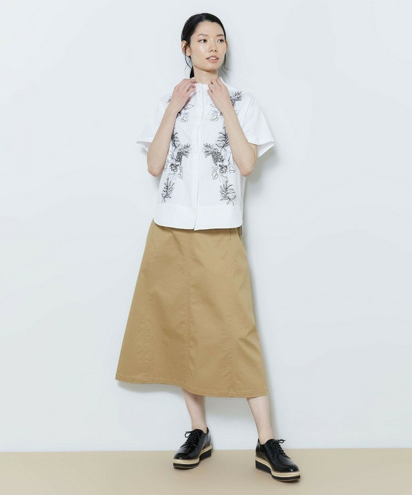 チノストレッチスカート 詳細画像