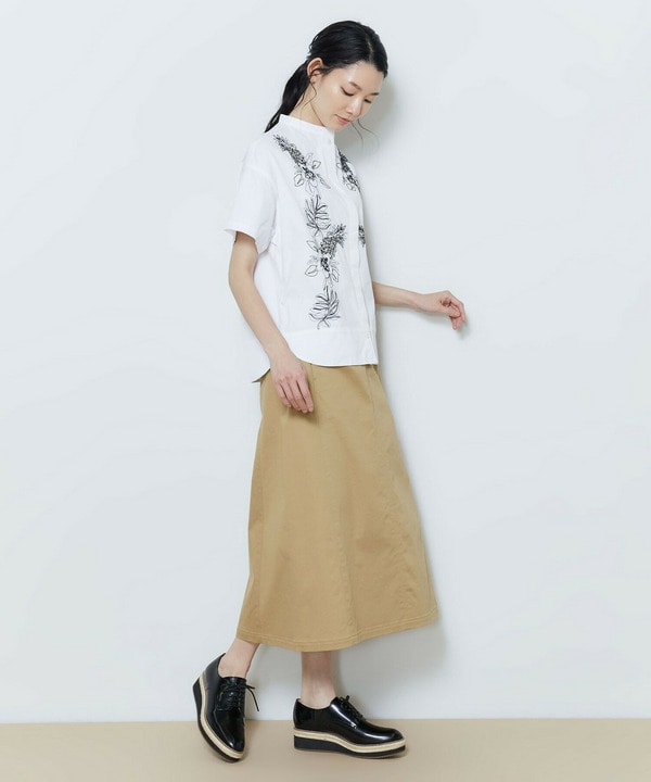 チノストレッチスカート 詳細画像