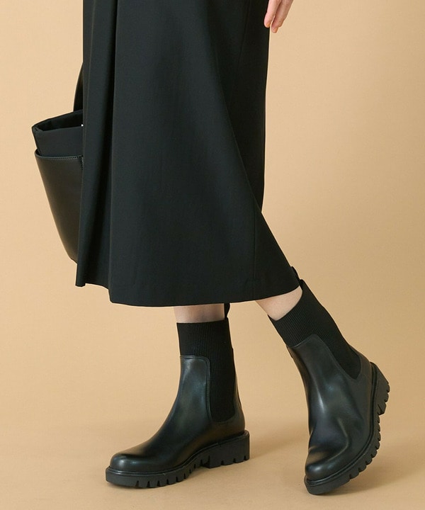 CORSO ROMA コラボ　サイドゴアショートブーツ 詳細画像 ブラック