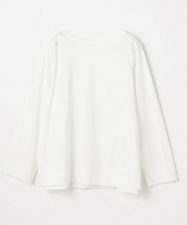 【Lサイズ】スーピマコットンボートネックカットソー 詳細画像