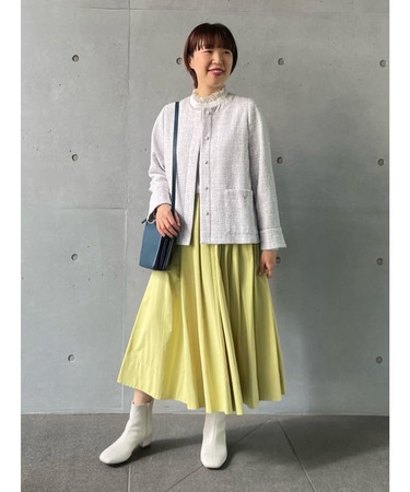 切り替えギャザースカート