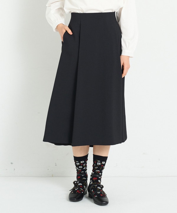 タックフレアースカート 詳細画像 ブラック