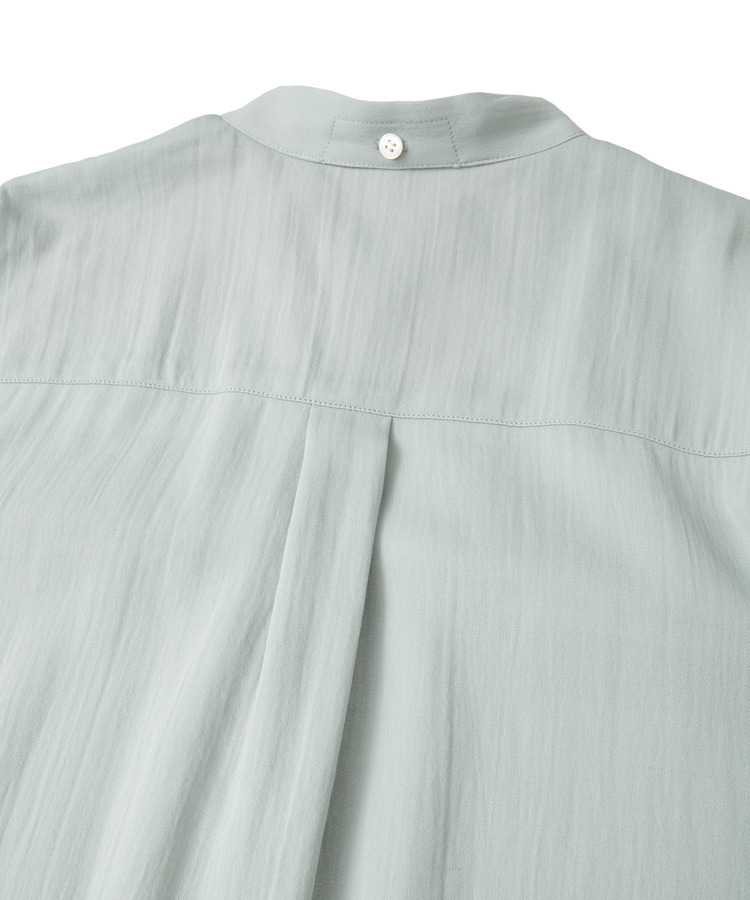 コットン強撚サテンチュニックシャツ 詳細画像