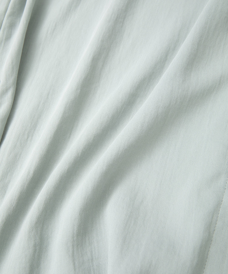 コットン強撚サテンチュニックシャツ 詳細画像
