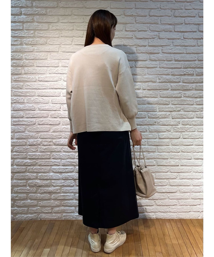 綿麻スラブサテンロングスカート 詳細画像