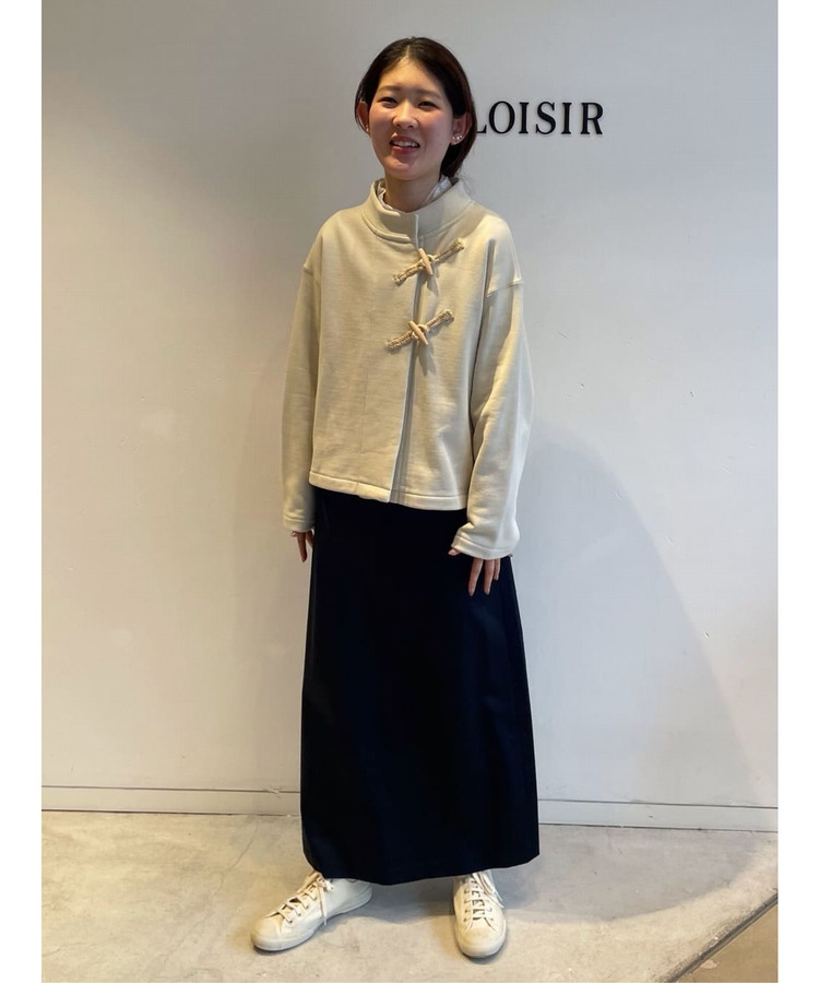 綿麻スラブサテンロングスカート 詳細画像