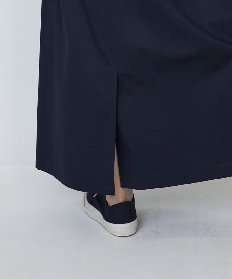 綿麻スラブサテンロングスカート 詳細画像