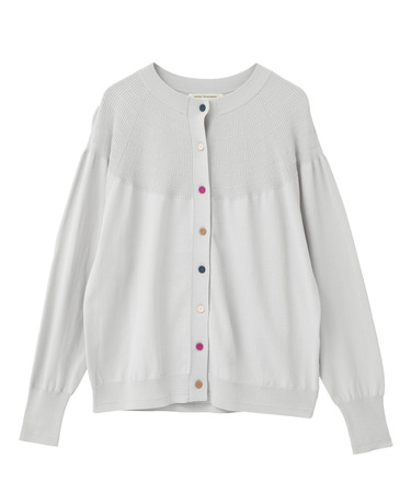 コットンカラフルボタンカーディガン　